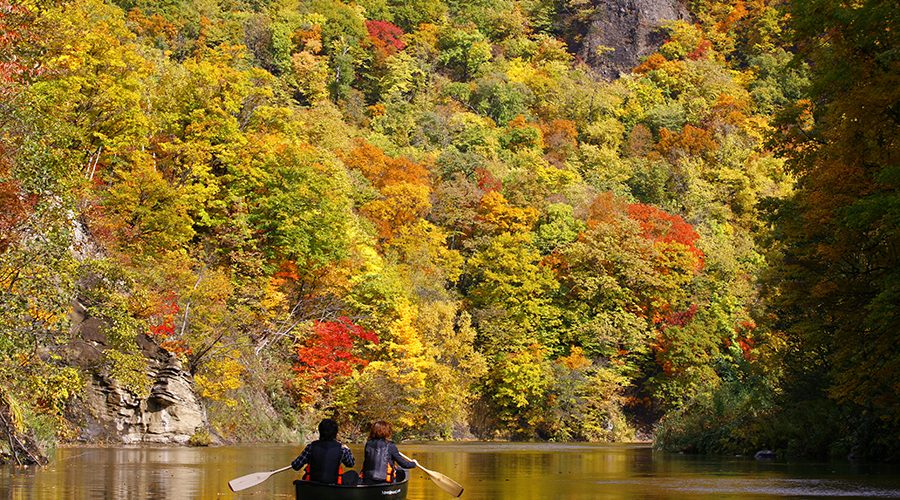 Ngồi thuyền ngắm cảnh thiên nhiên ở Sapporo. Ảnh: Welcome to Sapporo