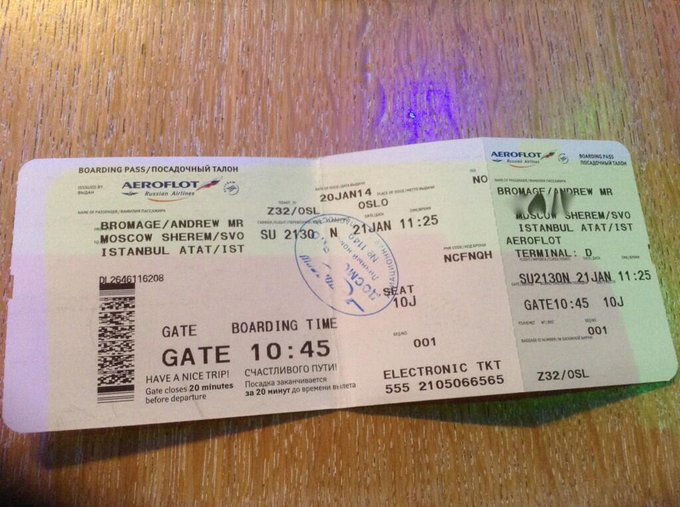 Số SEQ chính là số thứ tự khách check-in trên chuyến bay. Trên ảnh là hành khách có SEQ 001, là người đầu tiên check-in. Ảnh: Twitter