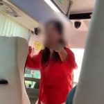 Nữ hướng dẫn viên lớn tiếng với du khách đi tour Quý Châu, ảnh cắt từ video. Ảnh: Sing Tao Daily