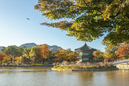 Cung điện Gyeongbokgung (Seoul, Hàn Quốc) vào mùa thu. Ảnh: INHYEOK PARK/Unsplash
