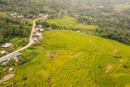 Một góc bản làng ở Khu du lịch Pù Luông. Ảnh: Lê Hoàng