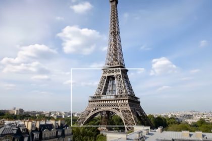 Nhà hàng Le Jules Verne nằm ở điểm khoanh màu trắng. Ảnh cắt từ video